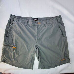 Orvis Mens XL Gray Nylon/Spandex Cargo Shorts Hiking Outdoors Gorpcore